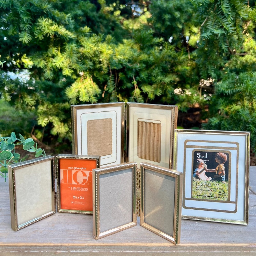 Vintage Mini Gold Frames | Set of 4